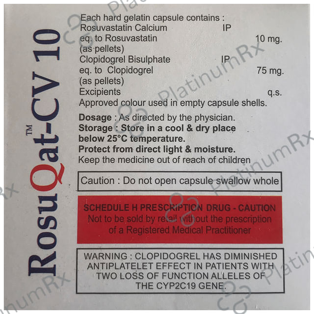Rosuqat CV 10/75mg Capsule 10s