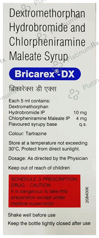 Bricarex DX Sugar Free Syrup
