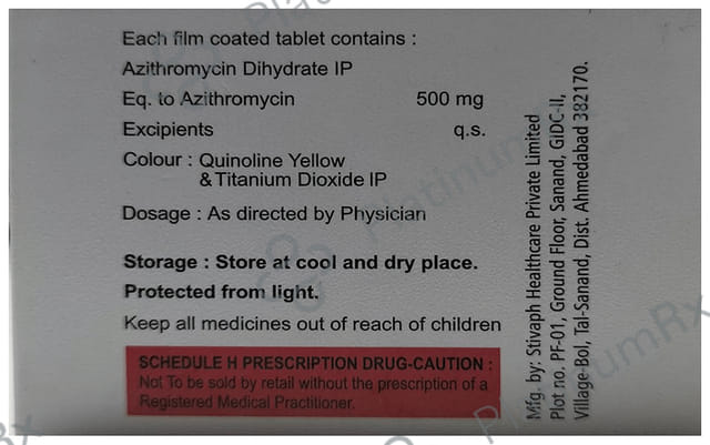 Azithrofix 500mg Tablet 3s