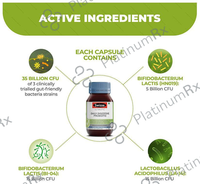 Swisse Ultibiotic Daily Digestive Probiotic Capsule