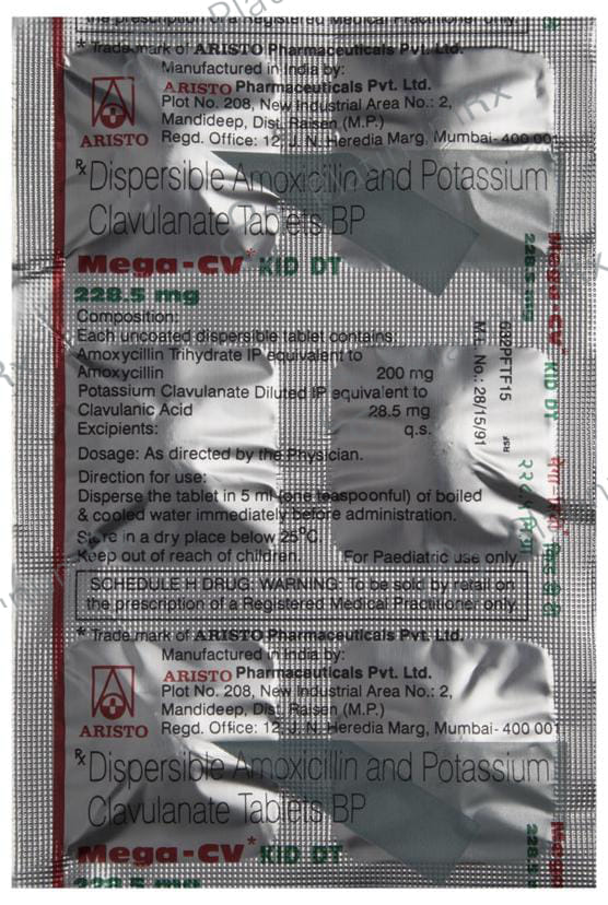 Mega CV Kid DT 200/28.5mg Tablet 6s
