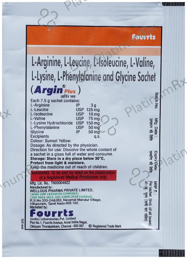 Argin Plus 3000mg Sachet 7.5gm