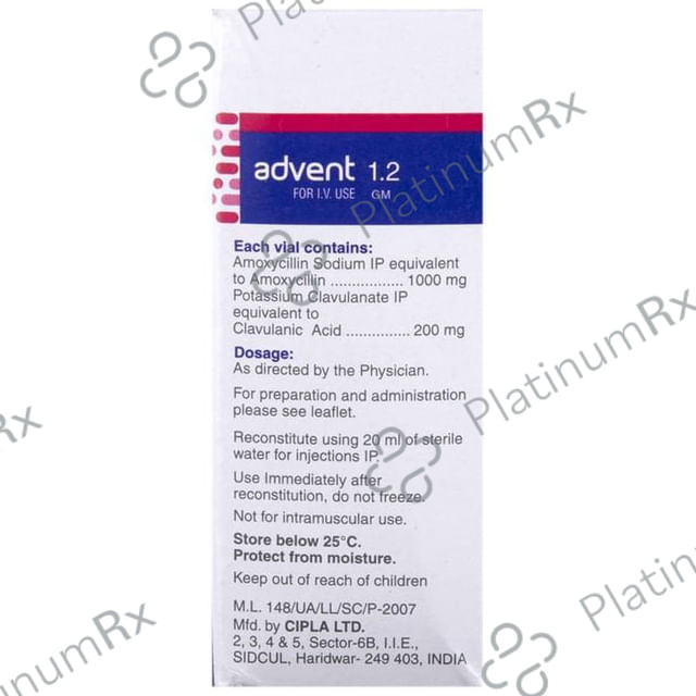 Advent 1000/200mg Injection 1s