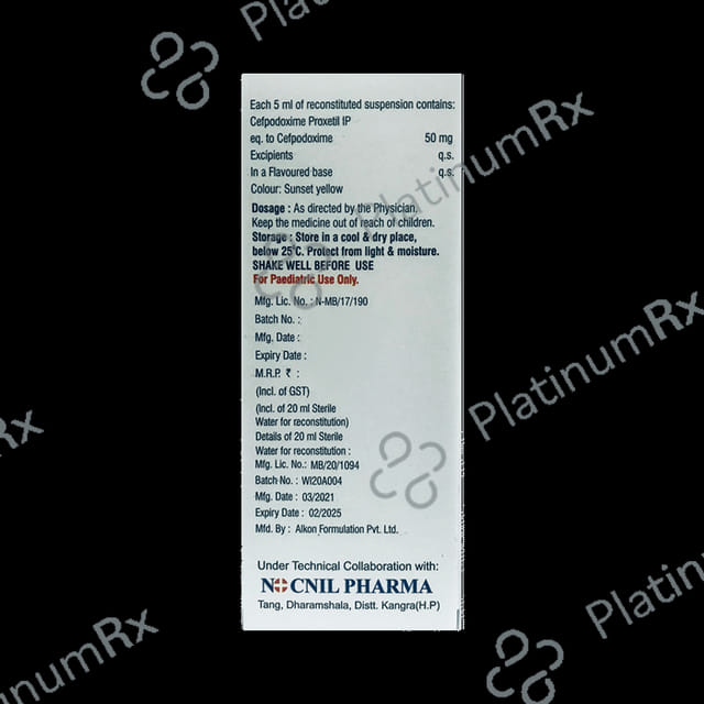 Nocsaf 50 Dry Syrup Orange