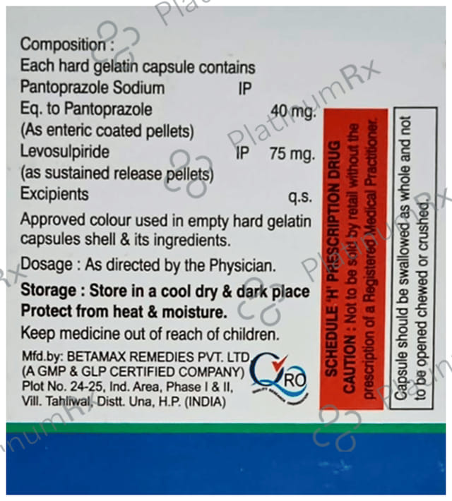 Pran 75/40mg L Capsule SR 10s