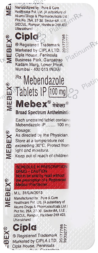Mebex 100mg Tablet 6s