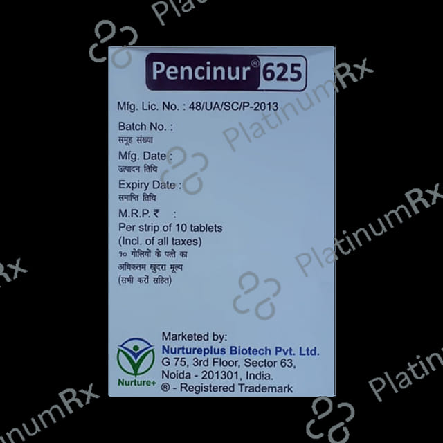 Pencinur CV 500mg/125mg Tablet