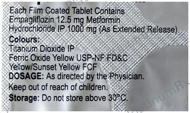 Empaone M ER 12.5/1000mg Tablet 10s