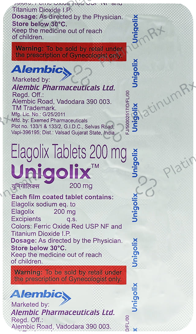 Unigolix 200mg Tablet 10s