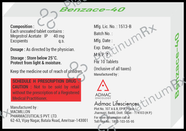 Benzace 40mg Tablet 10s