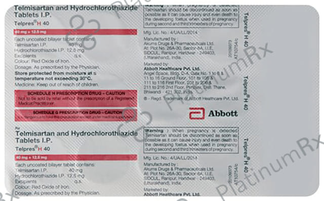Telpres H 12.5/40mg Tablet 15s