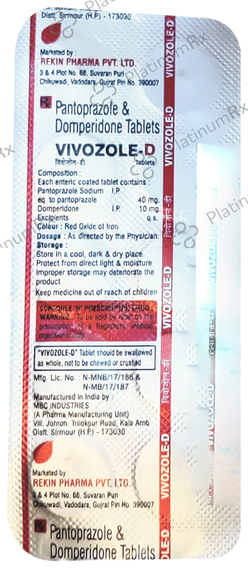 Vivozole D 10/40mg Tablet 10s