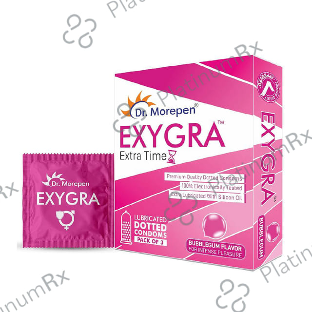 Exygra Longlast Flavour Dotted Condom 3s
