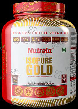 Patanjali Nutrela Isopure Gold Whey Protein with Bio-Fermented Extracts Chocolate Irish 2 Powder
