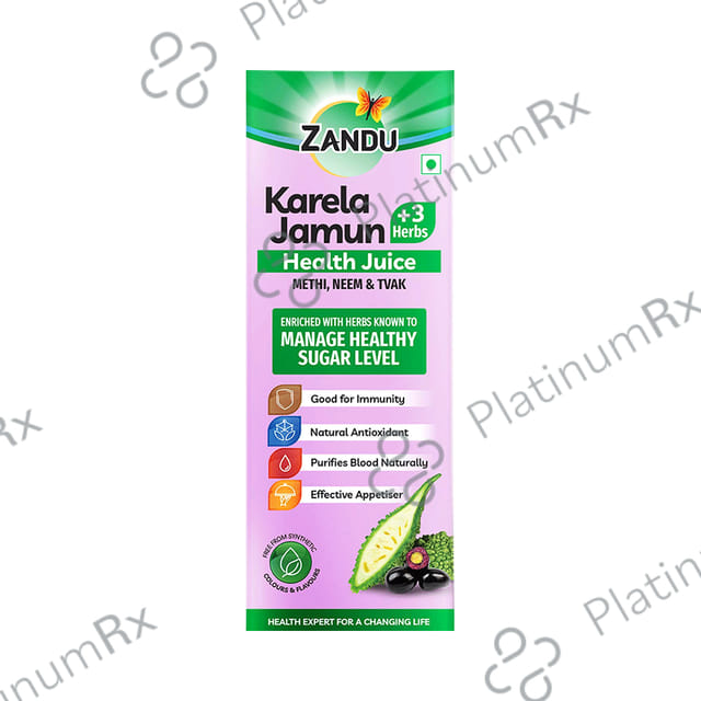 Zandu Karela Jamun +3 Herbs Health Juice