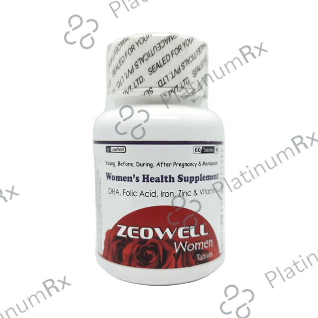 Zeowell 60000IU Women Iron Folic acid DHA Vitamin D3 Prenatal Postnatal Tablet 60s