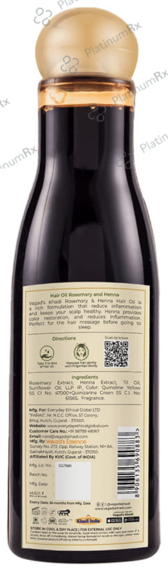 Vagad's Khadi Rosemary & Henna Hair Oil