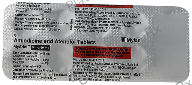 Myadol 5mg/50mg Tablet