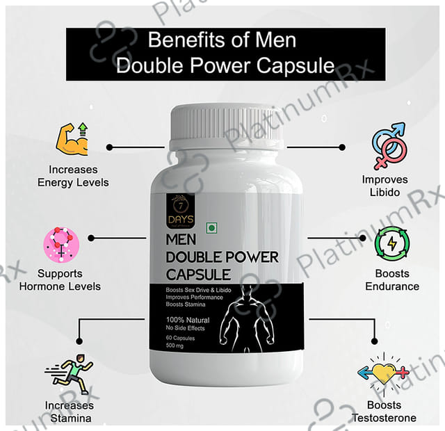 7Days 100% Natural Double Power for Men 500mg Capsule