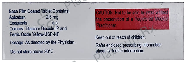 Elixaban 2.5mg Tablet 10s