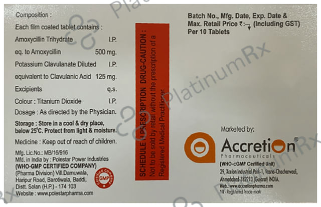 Acremox CV 500/125mg Tablet 10s
