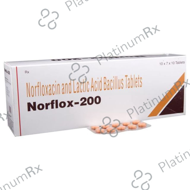 Norflox 200mg/60M Tablet 10s
