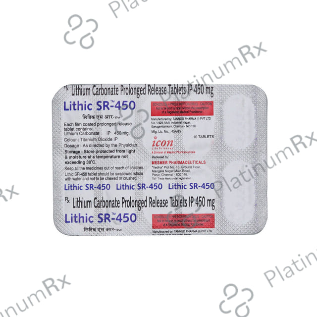 Lithic 450mg Tablet SR