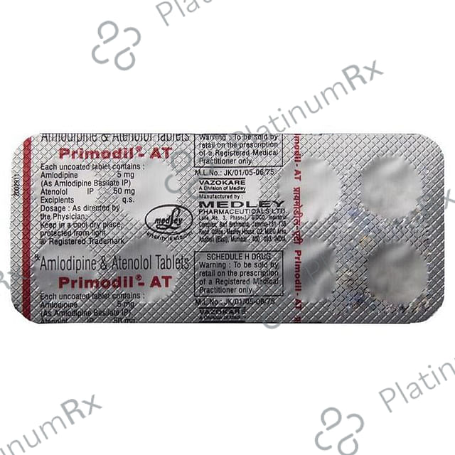 Primodil AT 5/50mg Tablet 10s