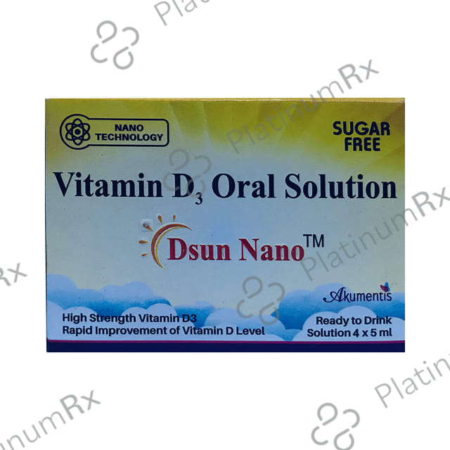 D Sun Nano 60000IU n Sugar Free Oral Solutio 5ml