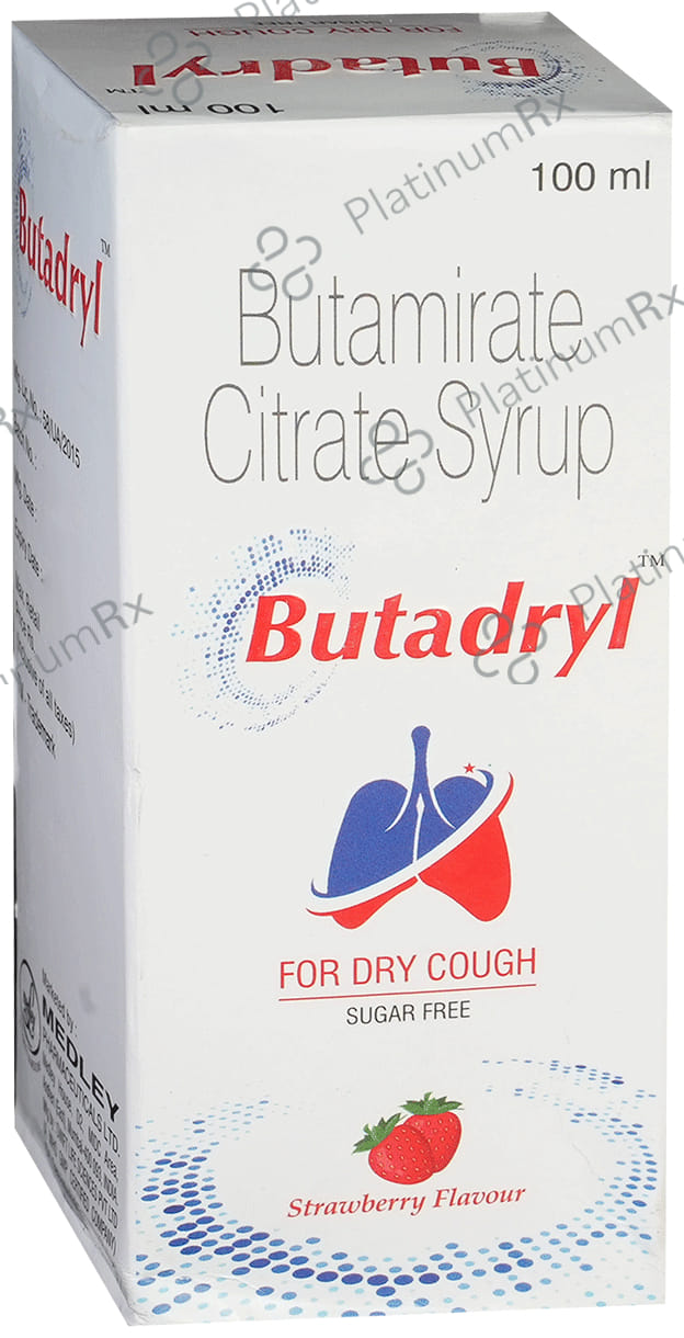 Butadryl 7.5mg Strawberry Syrup 100ml