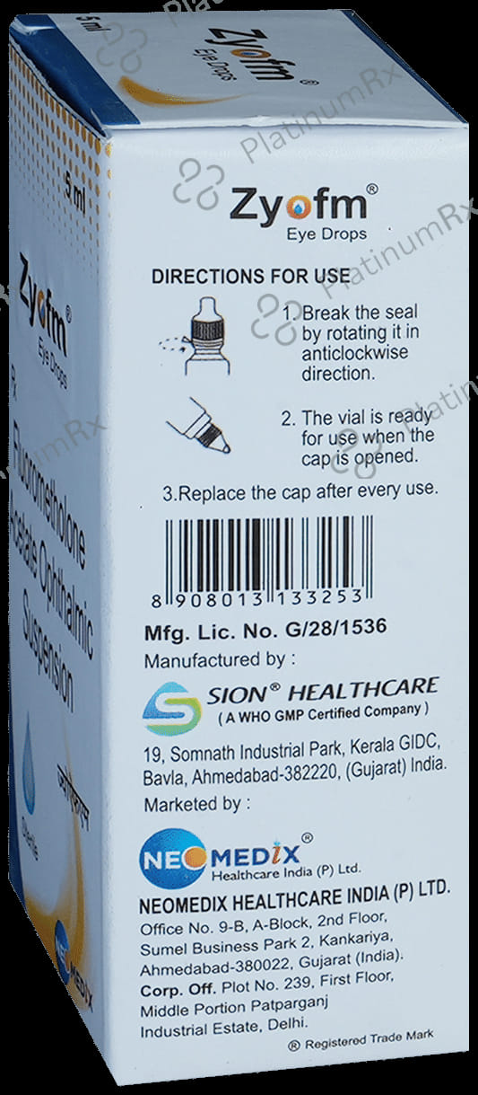 Zyofm 0.1% Eye Drop 5ml