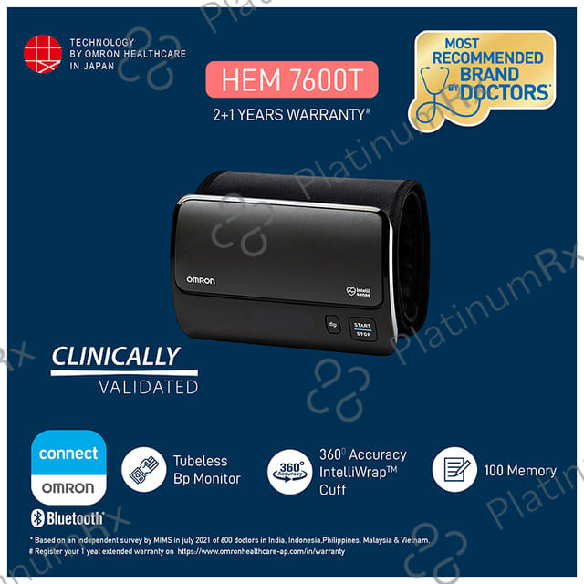Omron HEM 7600T Smart Elite+ Upper Arm Blood Pressure Monitor