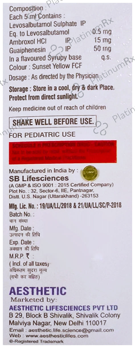 Aeselex LS Junior Syrup 60ml