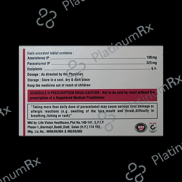 Acebust Plus 100/325mg Tablet 10s