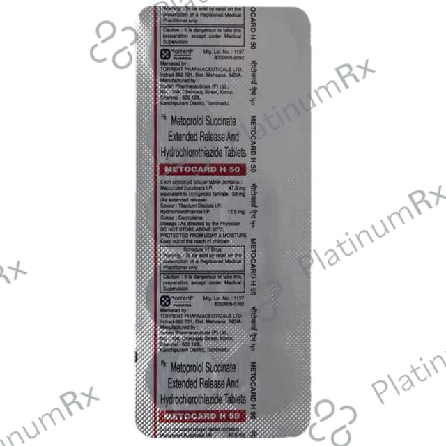 Metocard H 12.5/50mg Tablet ER 10s