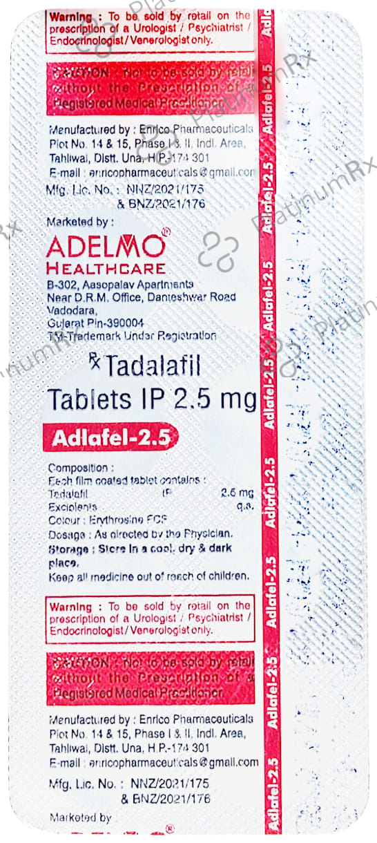 Adlafel 2.5mg Tablet 10s