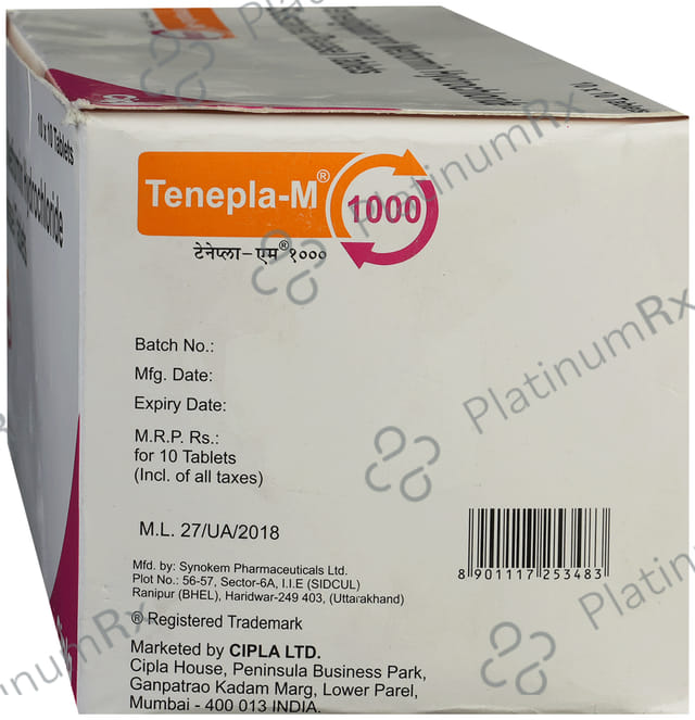Tenepla M 1000/20mg SR Tablet 10s