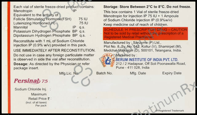 Persinal 75IU Injection 1ml