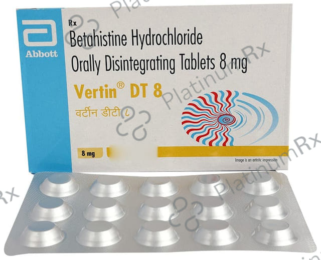 Vertin 8mg Tablet DT 15s