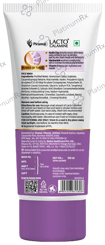 Lacto Calamine Kaolin Clay Face Wash 115ml