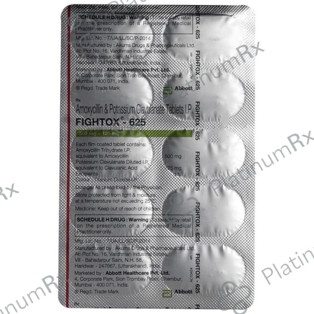 Fightox 500/125mg Tablet 10s