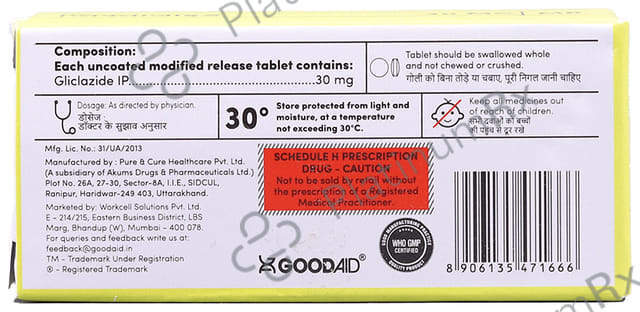 Gliclagood 30mg Tablet MR 10s