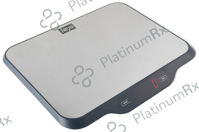Sansui Electronics Digital Stainless Steel Kitchen Scale Red LED Display Grey