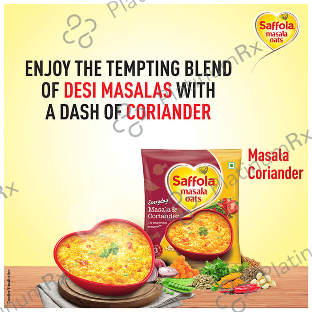 Saffola Masala Oats with High Fibre & Protein - Flavour Masala & Coriander