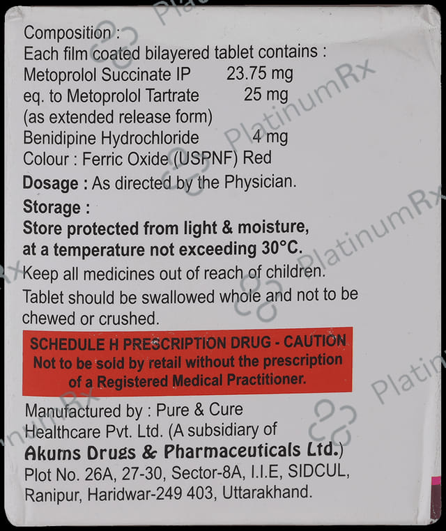 Benitowa Beta 4/25mg Tablet ER 15s