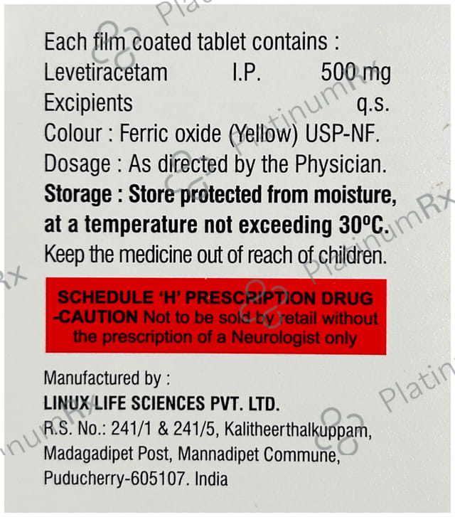 Epitra 500mg Tablet 15s