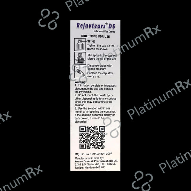 Rejuvtears DS Lubricant Eye Drop