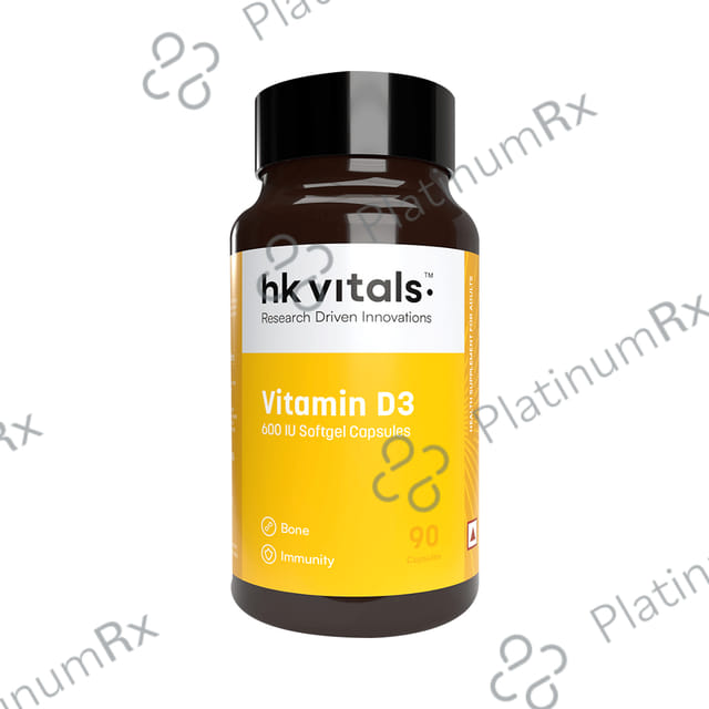 Healthkart HK Vitals Vitamin D3 Soft Gelatin Capsule 90s