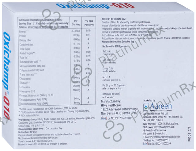Oxichamp Q10 Capsule 10s