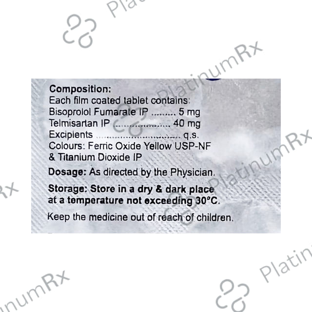 Bisotab T 5/40mg Tablet 10s